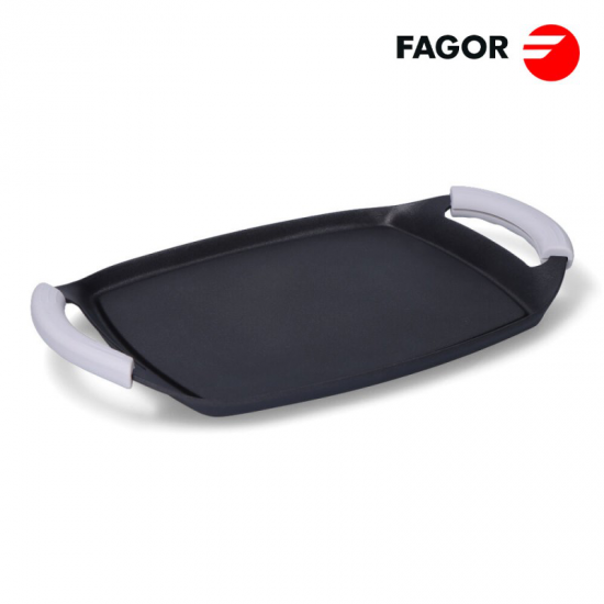Plancha de asar parrilla Fagor FUNDIGRILL, 26 x 21 cm, asas de silicona